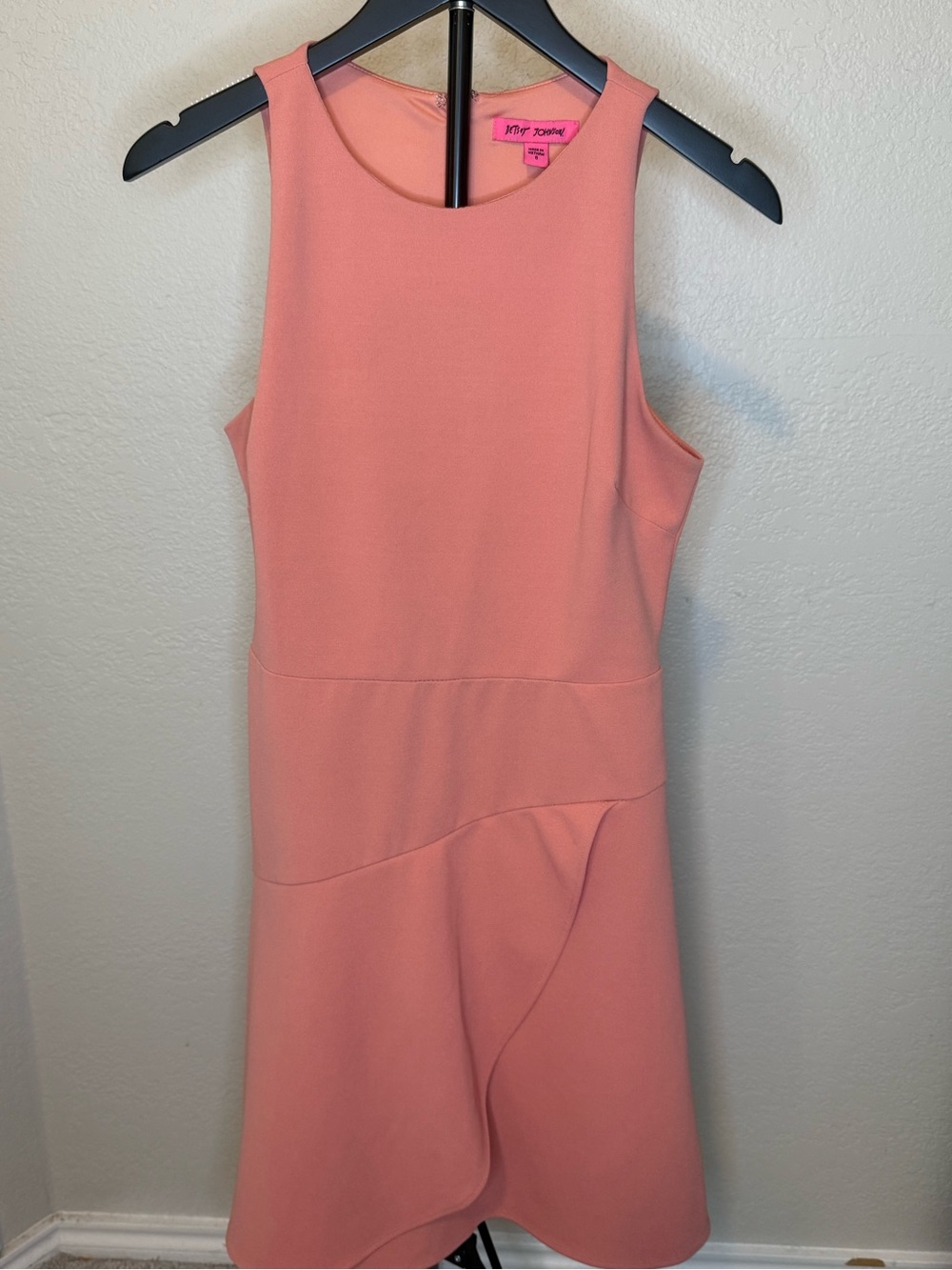 Betsey Johnson Coral Sleeveless Midi Sheath Dress